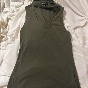 Express Dark Green Tank Top